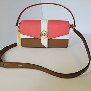 Authentic Michael Kors Greenwich logo shoulder bag (NWT)